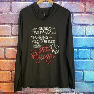 Perfect tri district Dark Grey Cat Lovers Lightweight Sweatshirt Small